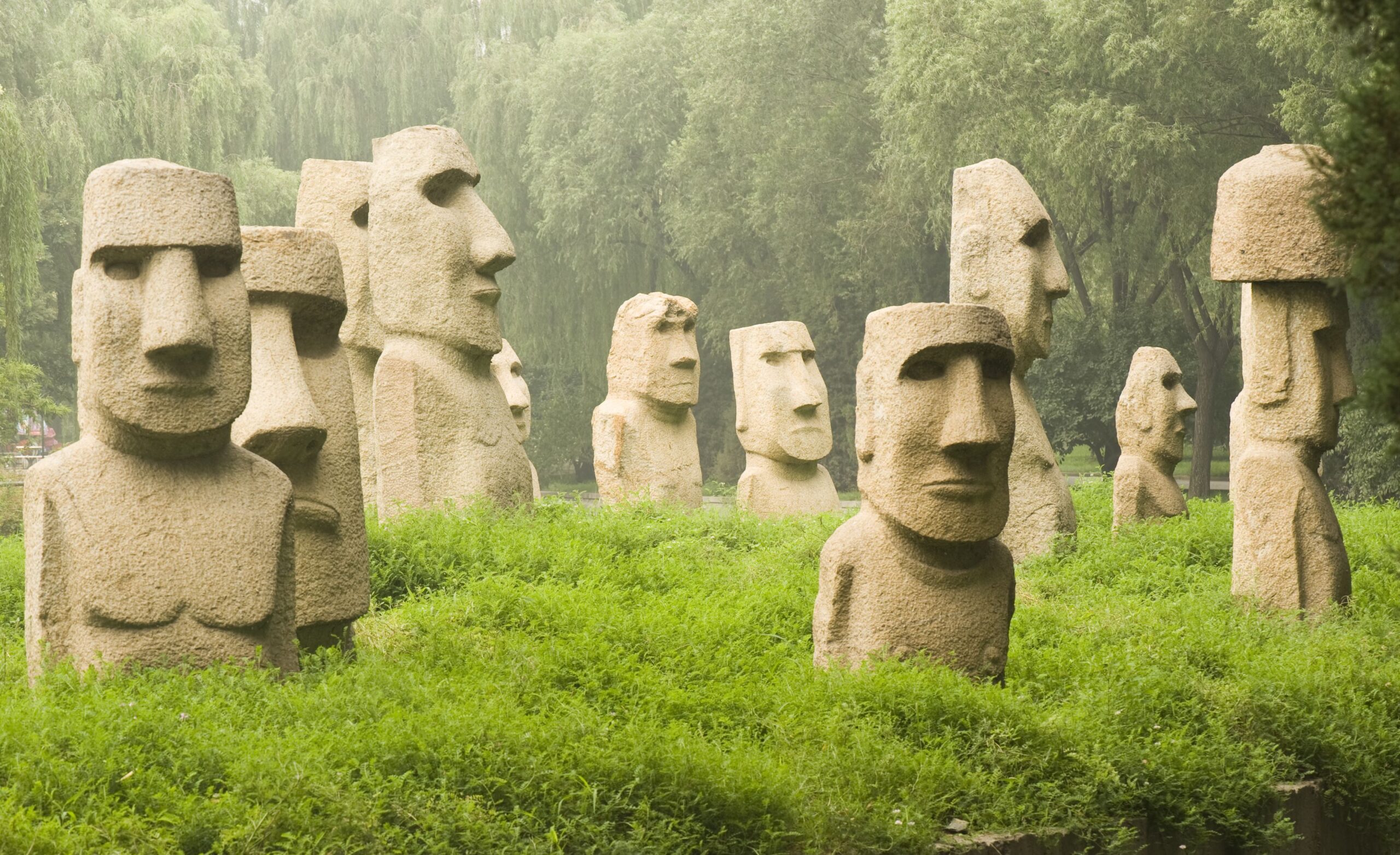 Moai statues on Easter Island, Chile
